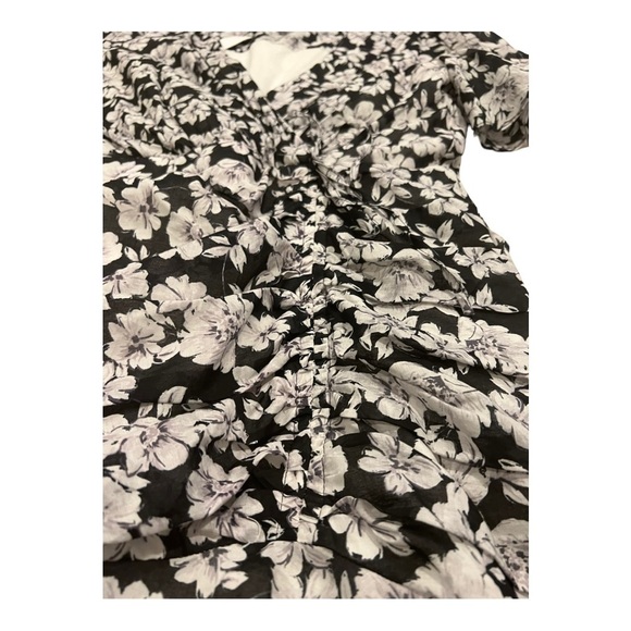 NWT Alex Marie “Suzy” Black Floral Cinched Waist Dress – 100% Cotton – Size 10 - Picture 9 of 16